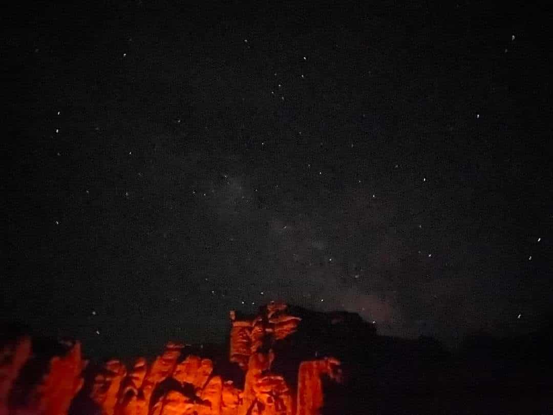 starry night in desert